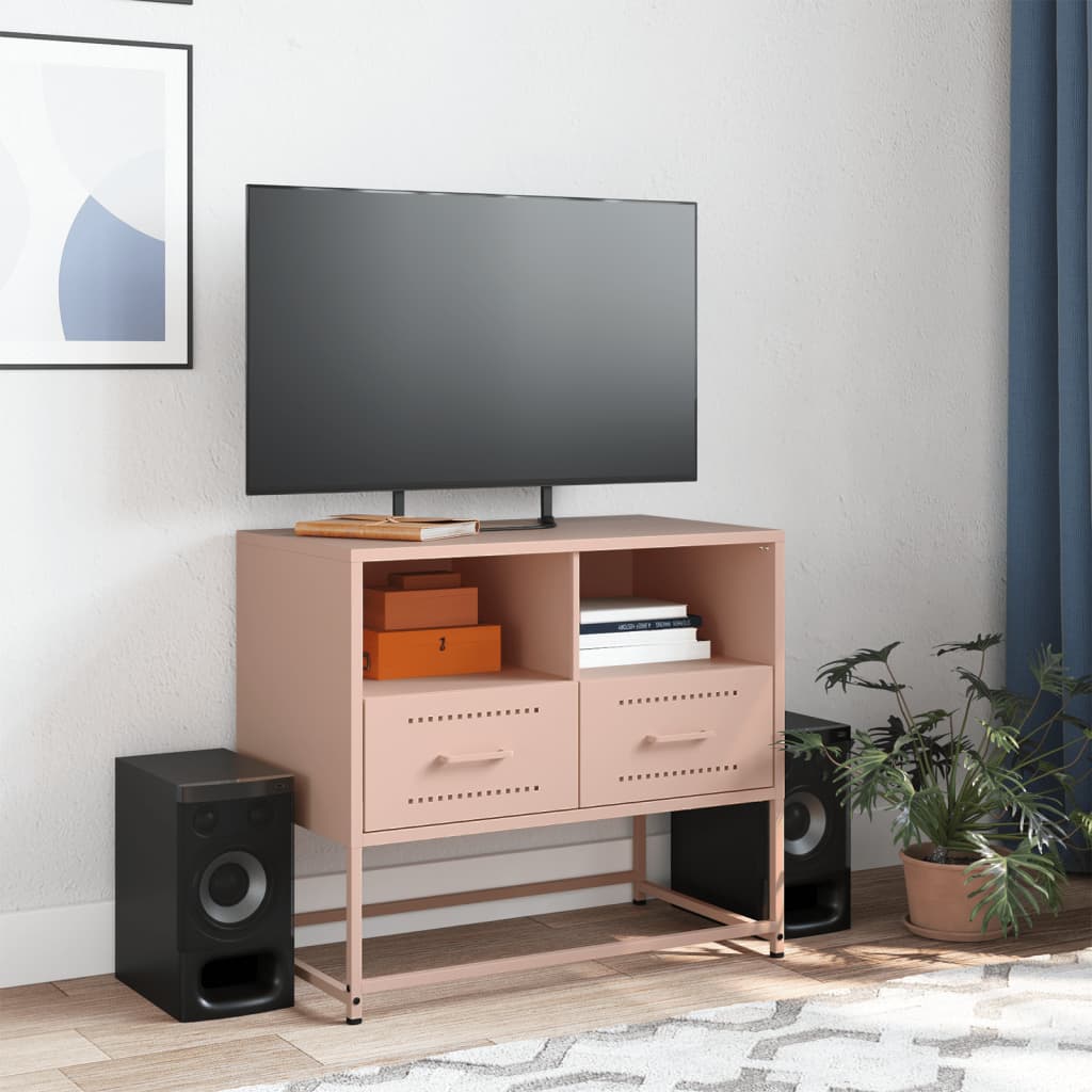 TV Cabinet Pink 68x39x60.5 cm Steel