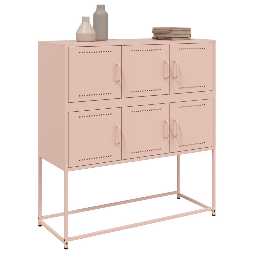 Sideboard Pink 100.5x39x107 cm Steel