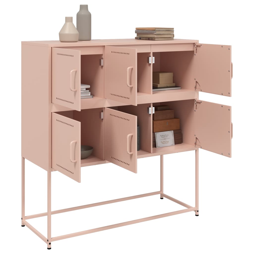 Sideboard Pink 100.5x39x107 cm Steel