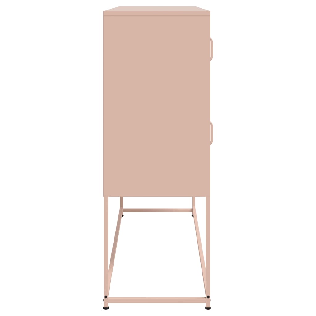 Sideboard Pink 100.5x39x107 cm Steel