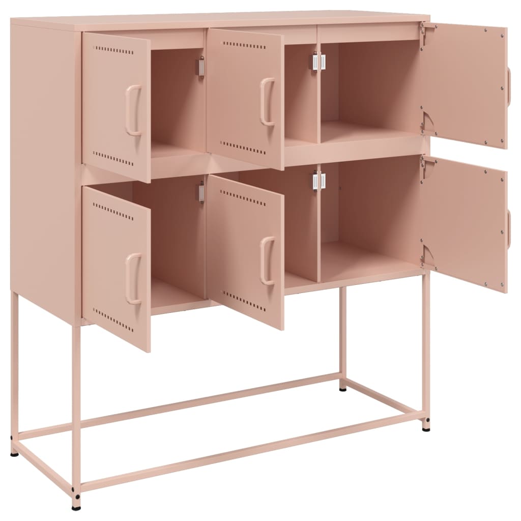 Sideboard Pink 100.5x39x107 cm Steel