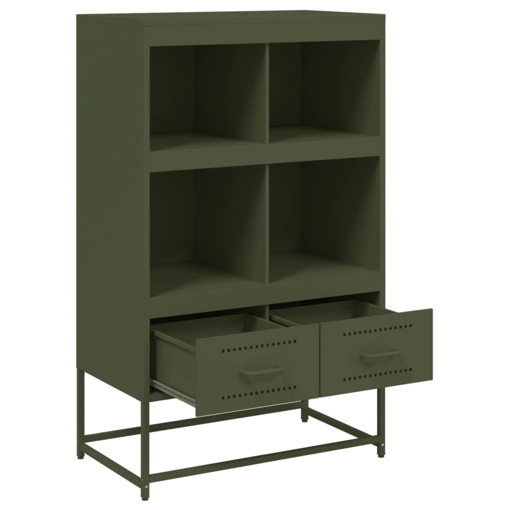 Highboard Olive Green 68.5x39 x111.5 cm Steel