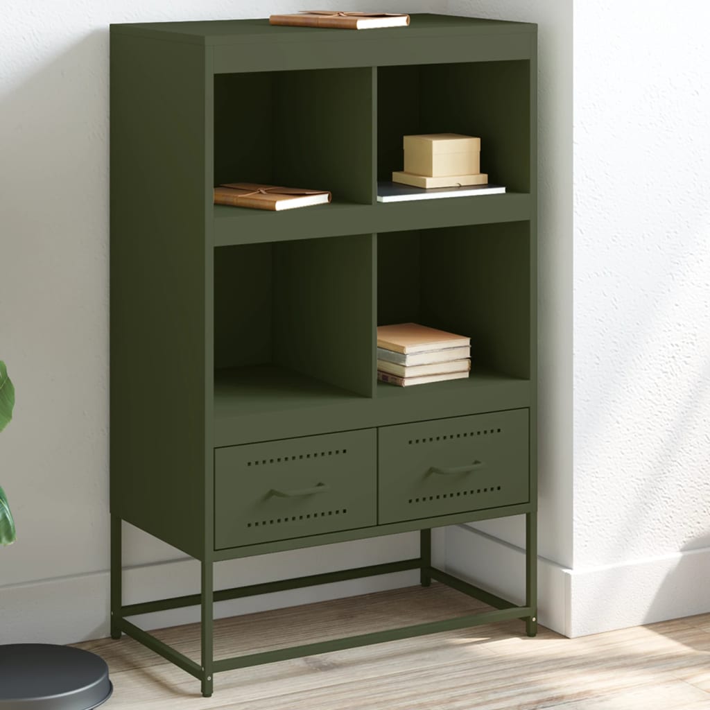 Highboard Olive Green 68.5x39 x111.5 cm Steel