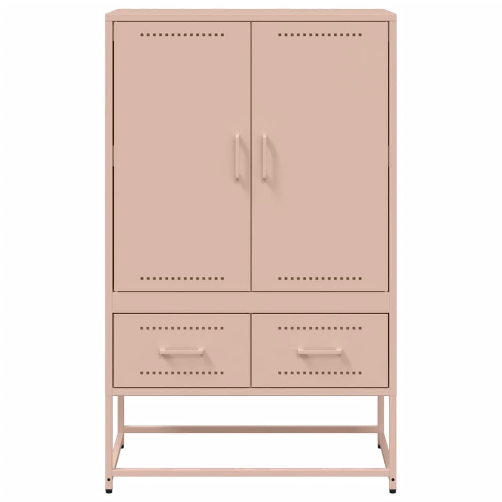 Highboard Pink 68x39x111.5 cm Steel