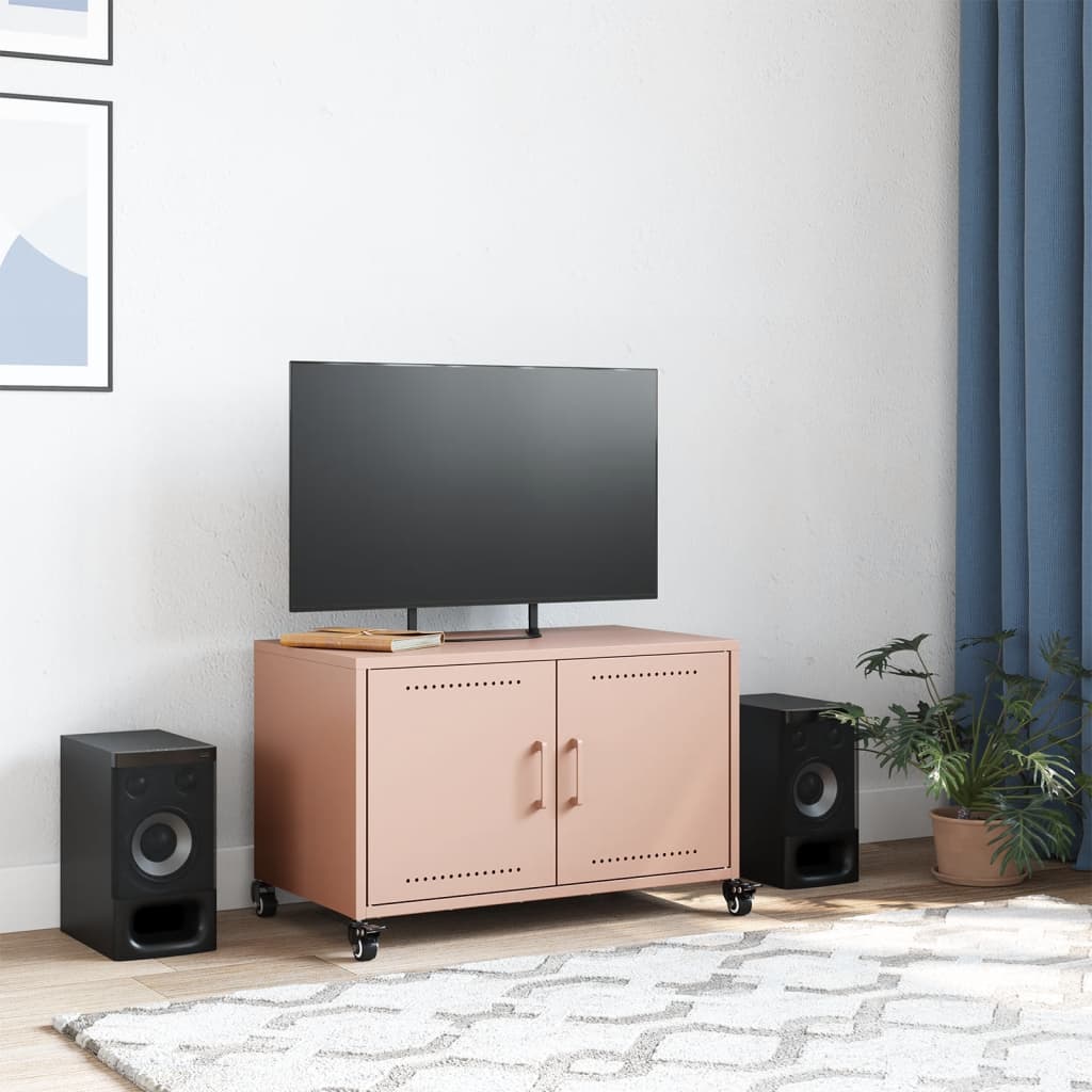 TV Cabinet Pink 68x39x43.5 cm Steel