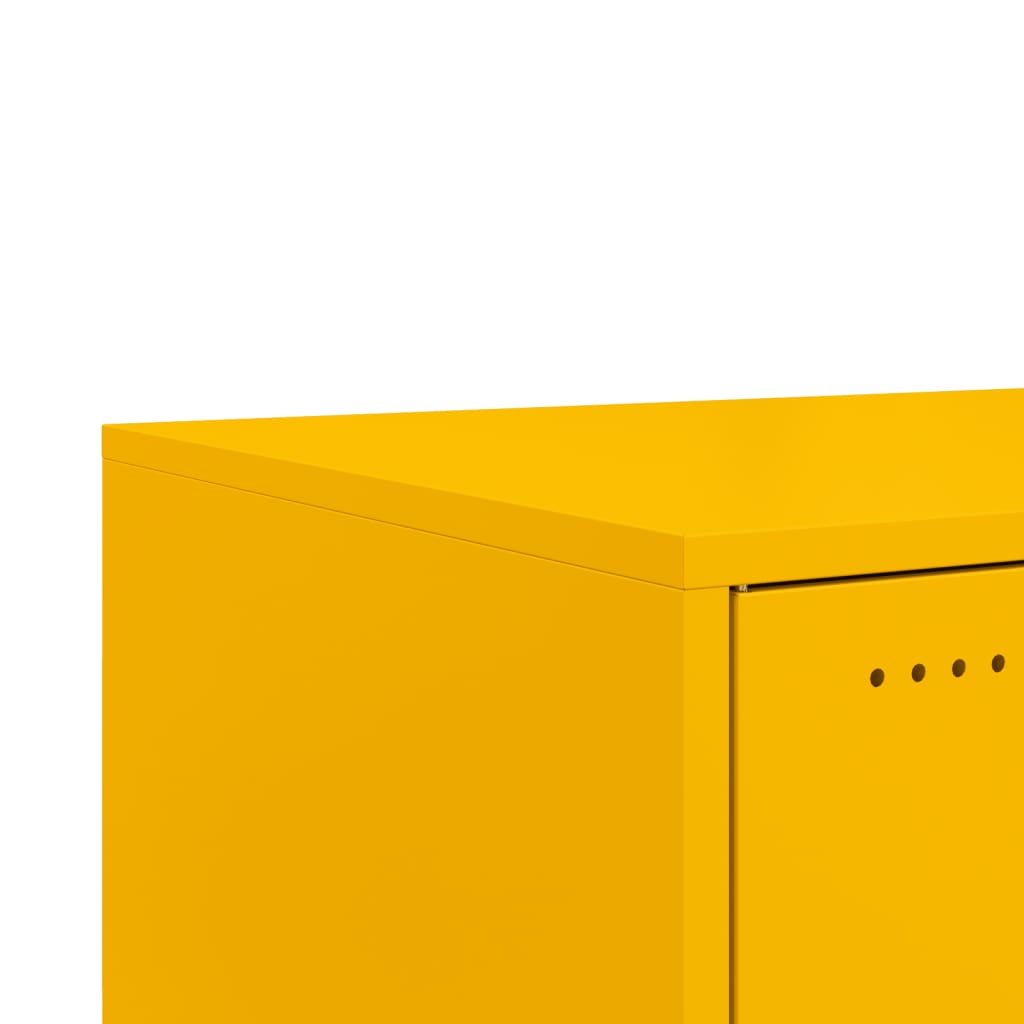 Coffee Table Mustard Yellow 68x50x43.5 cm Steel