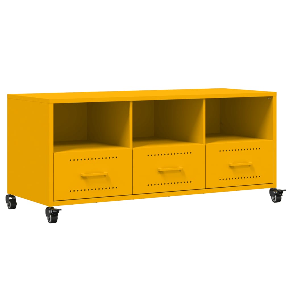 TV Cabinet Mustard Yellow 100.5x39x43.5 cm Steel