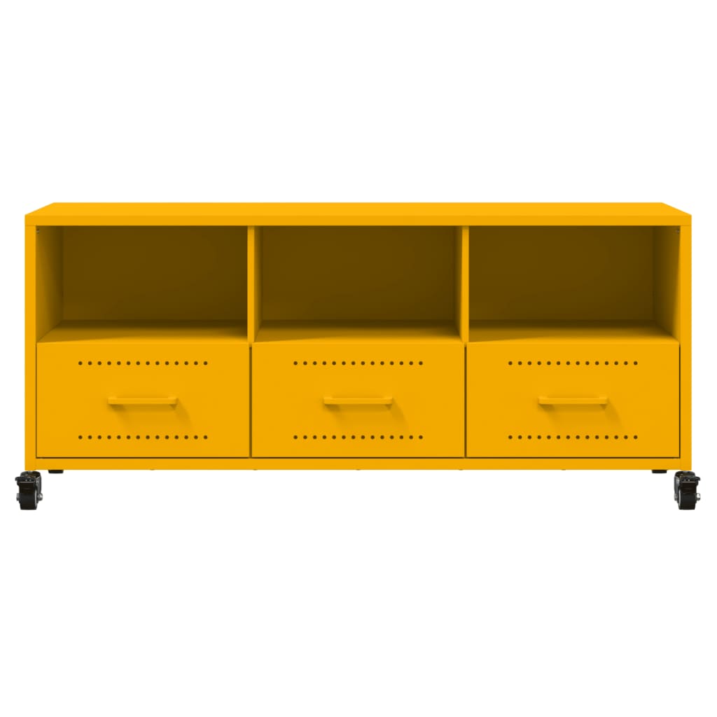 TV Cabinet Mustard Yellow 100.5x39x43.5 cm Steel