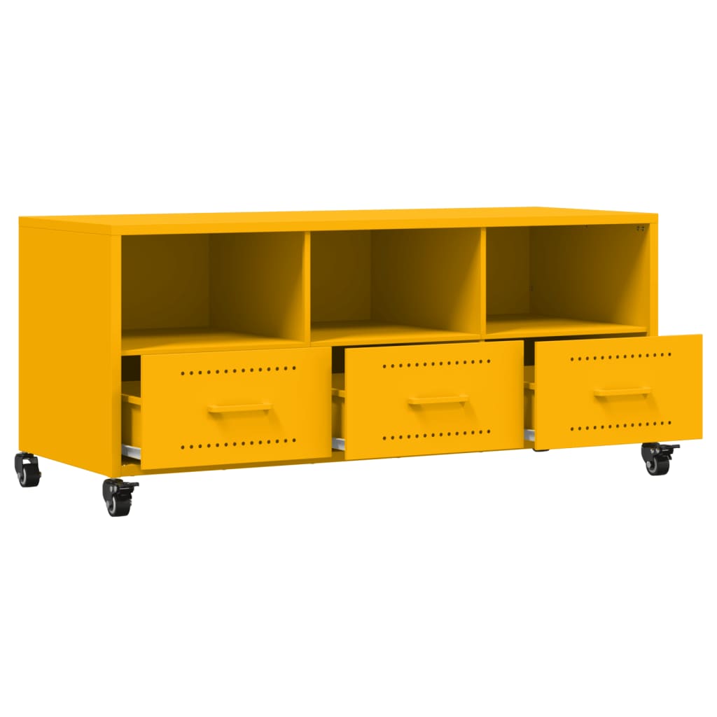 TV Cabinet Mustard Yellow 100.5x39x43.5 cm Steel