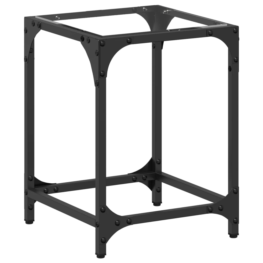 Coffee Table with Transparent Glass Top 30x30x40 cm Steel