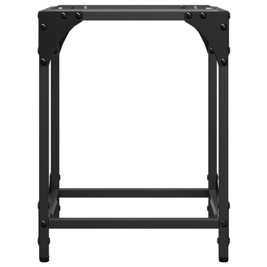 Coffee Table with Transparent Glass Top 30x30x40 cm Steel