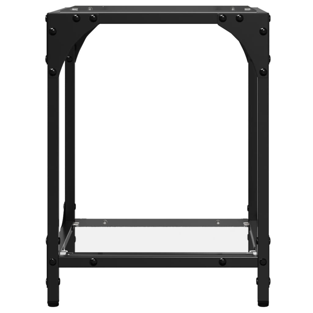 Coffee Table with Transparent Glass Top 30x30x40 cm Steel