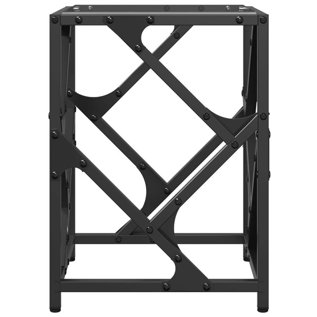 Coffee Table with Transparent Glass Top 30x30x41 cm Steel