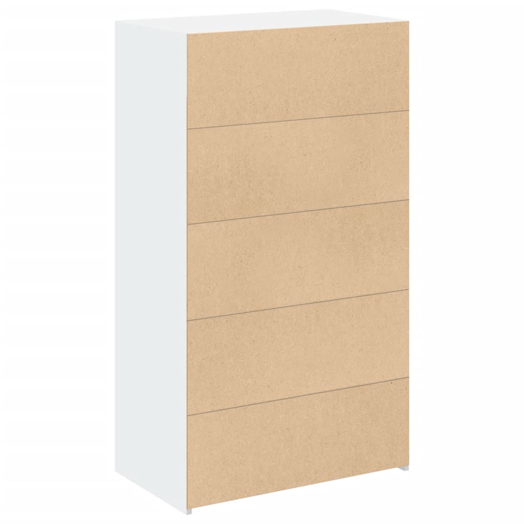 Highboard White 70x41x124 cm Engineered Wood