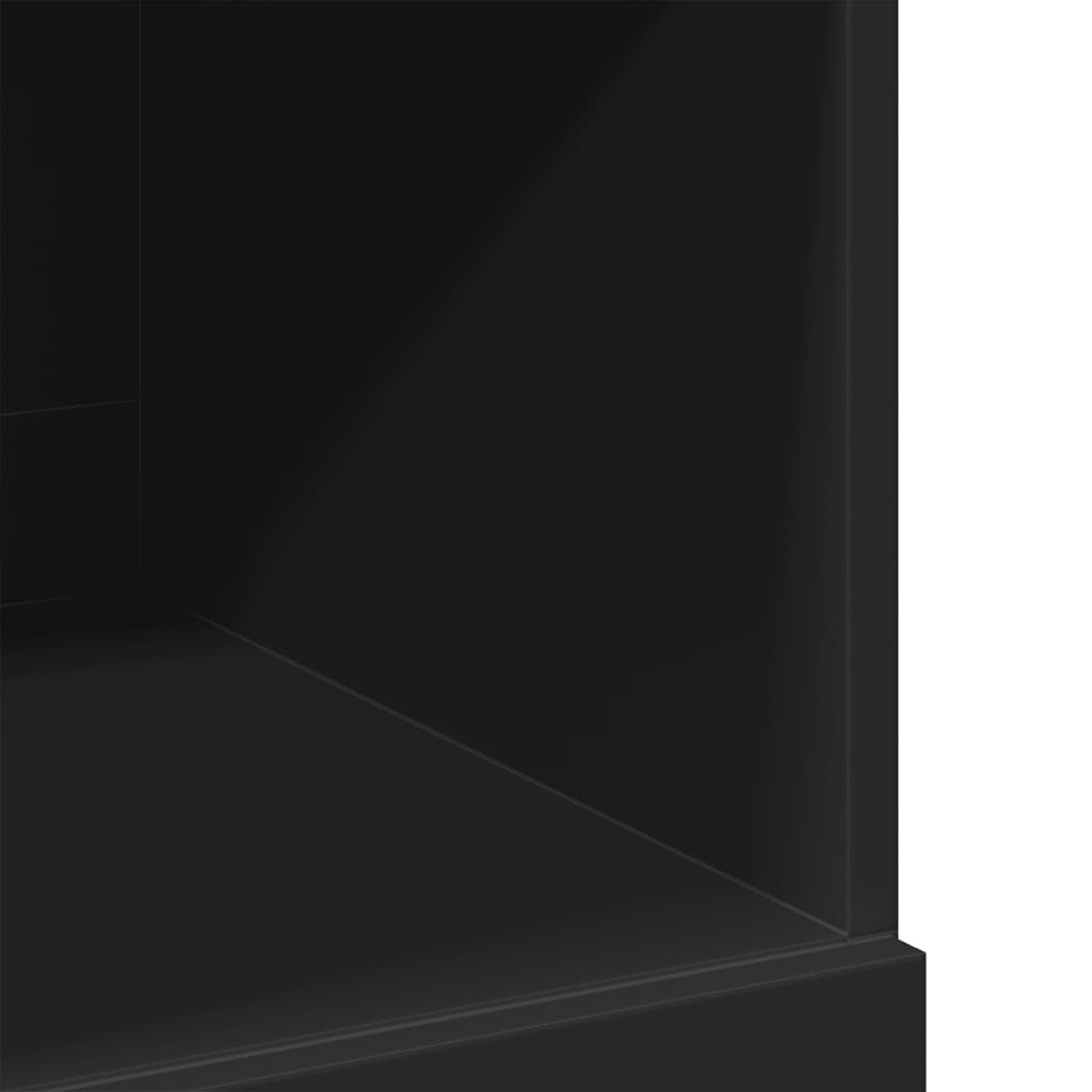 Highboard Black 80x42.5x124 cm Engineered Wood