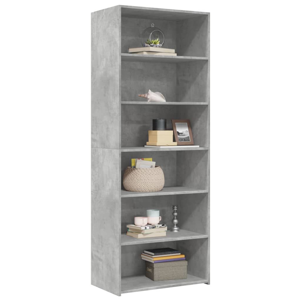 Highboard Concrete Grey 70x41x185 cm Engineered Wood