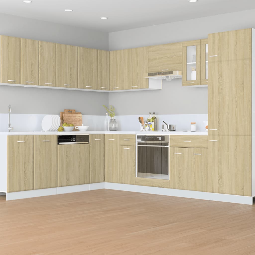 Refrigerator Cabinet Lyon Sonoma Oak 60x57x207 cm Engineered Wood