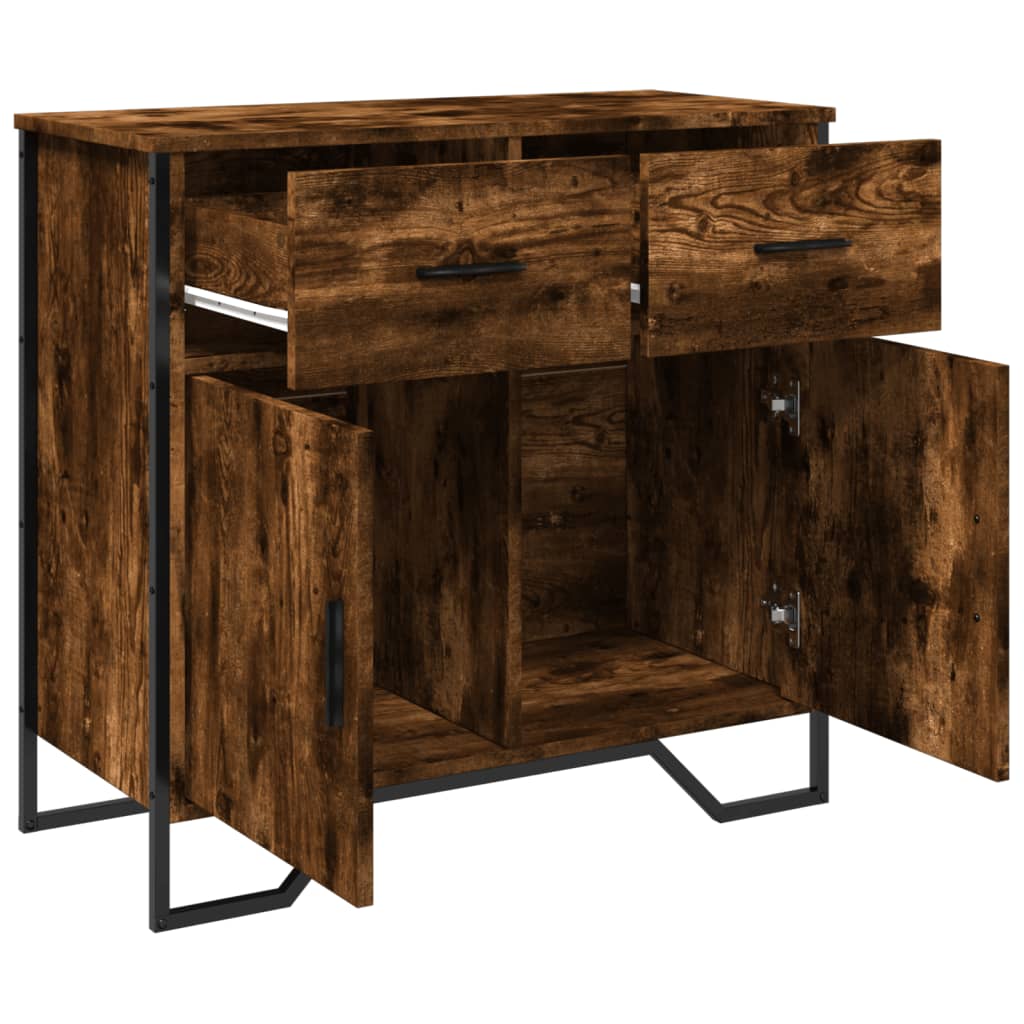 Sideboard Smoked Oak 79.5x35.5x74.5 cm Engineered Wood