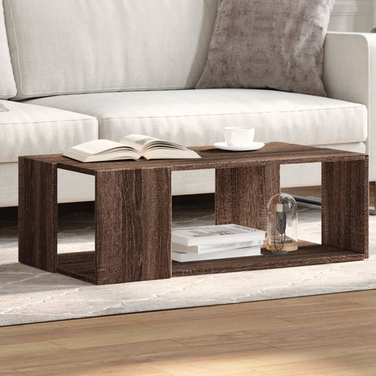 Coffee Table Brown Oak 89.5x48x30 cm Engineered Wood