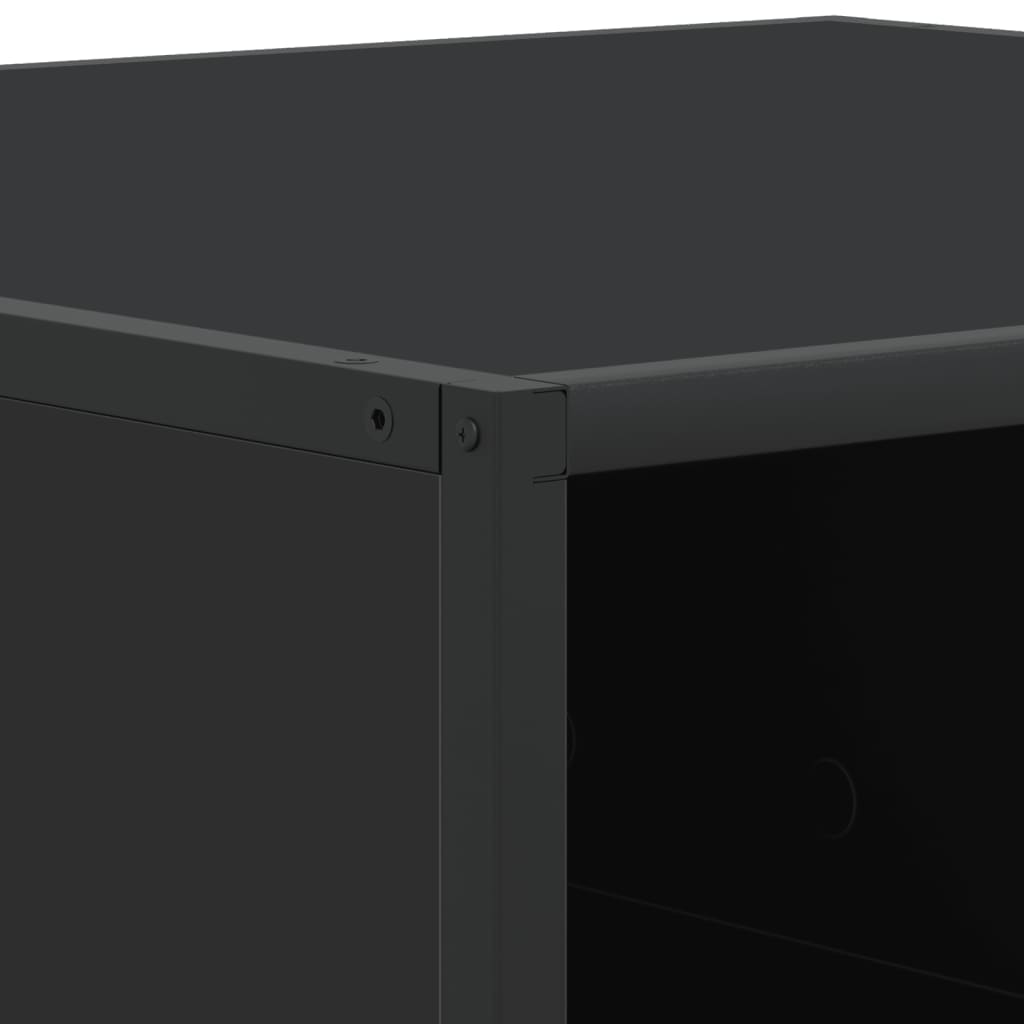 Coffee Table Black 60.5x60.5x30 cm Engineered Wood and Metal