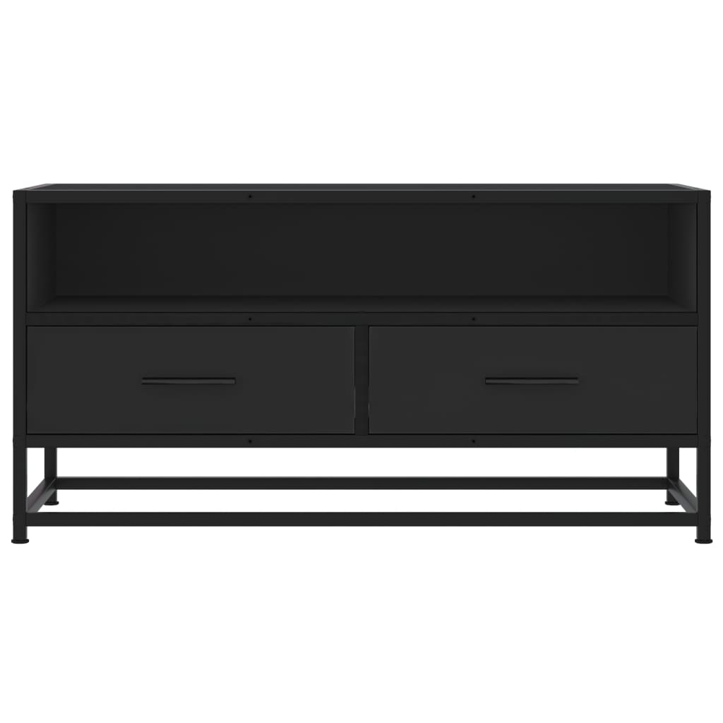 TV Cabinet Black 80x34.5x40 cm Engineered Wood and Metal