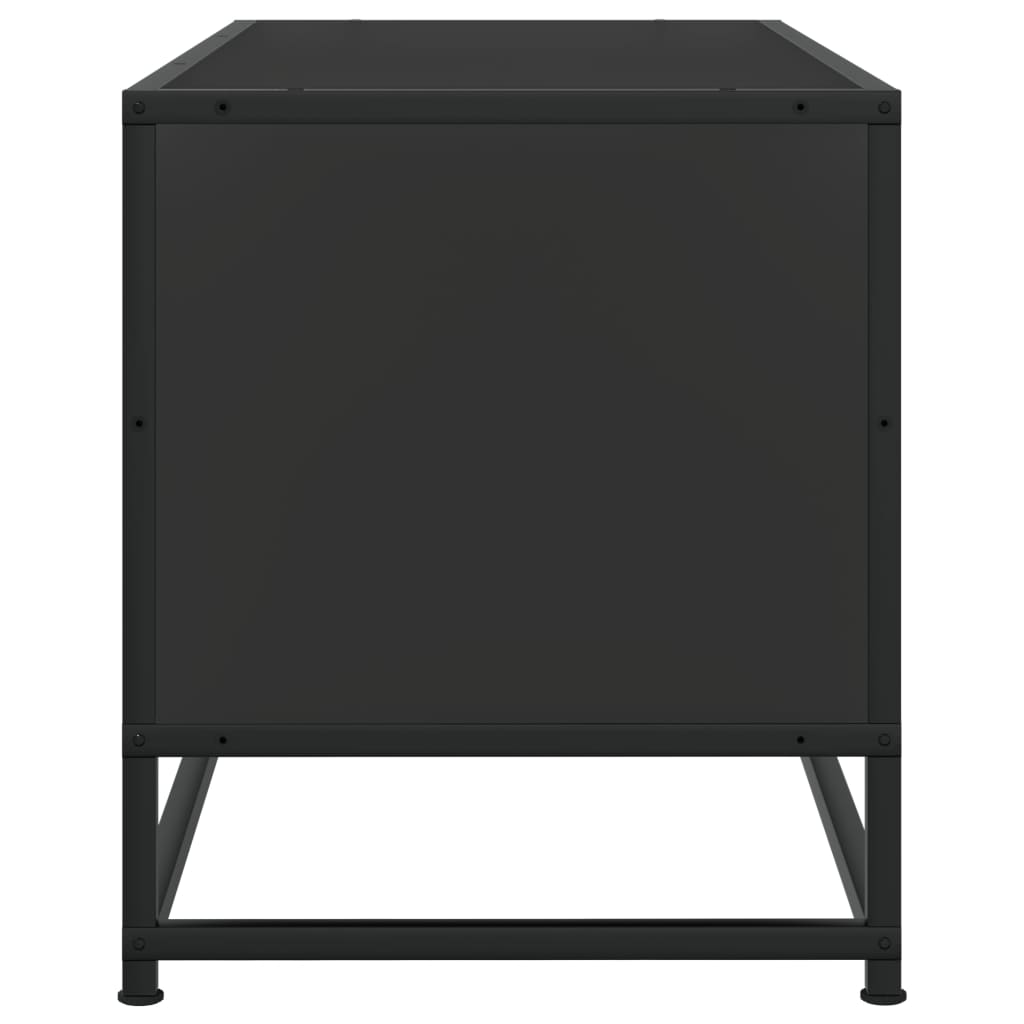 TV Cabinet Black 80x34.5x40 cm Engineered Wood and Metal