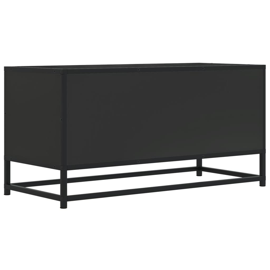 TV Cabinet Black 80x34.5x40 cm Engineered Wood and Metal