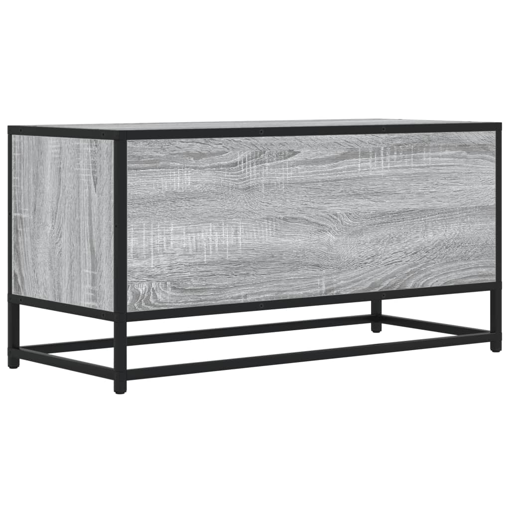 TV Cabinet Grey Sonoma 80x34.5x40 cm Engineered Wood and Metal