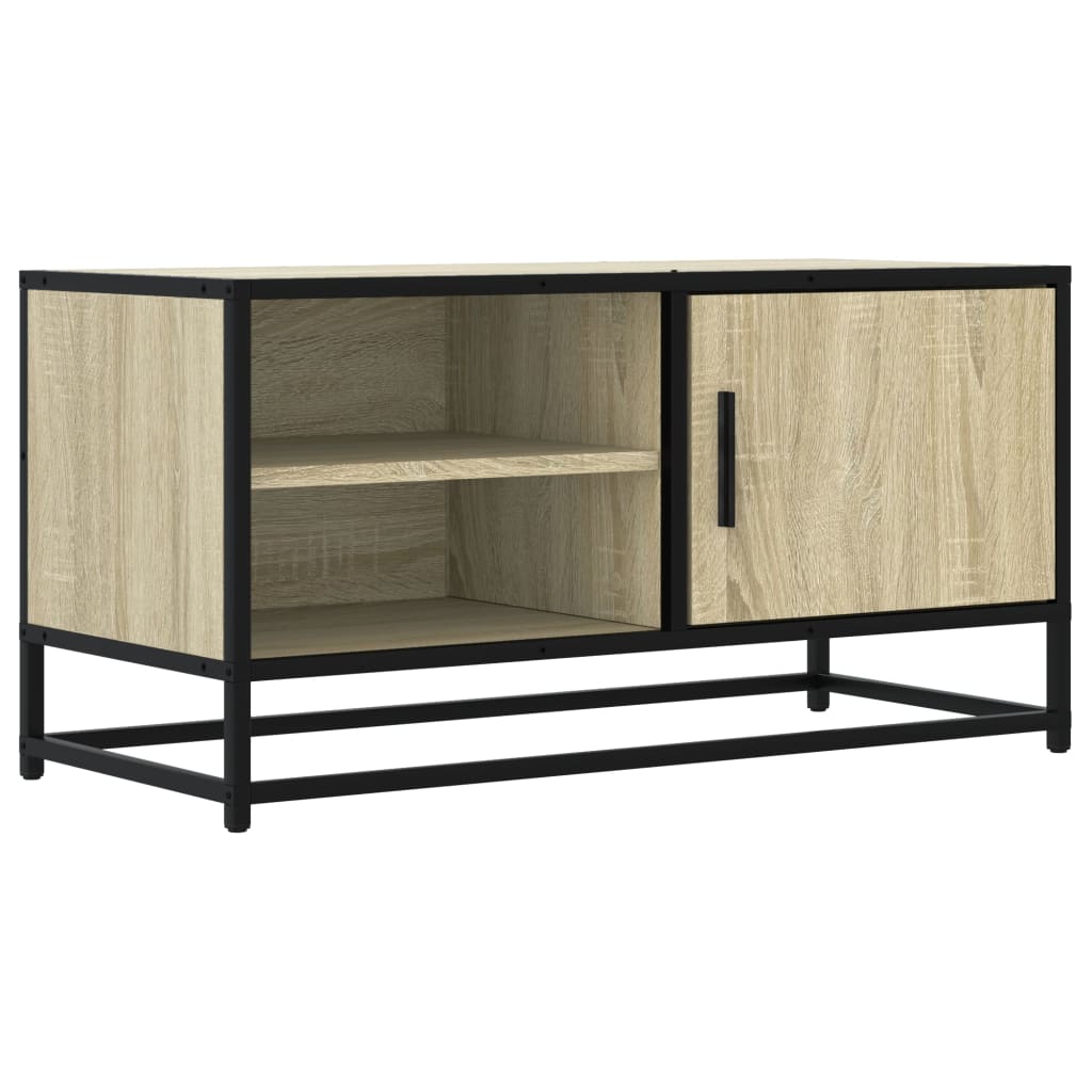 TV Cabinet Sonoma Oak 80x34.5x40 cm Engineered Wood and Metal