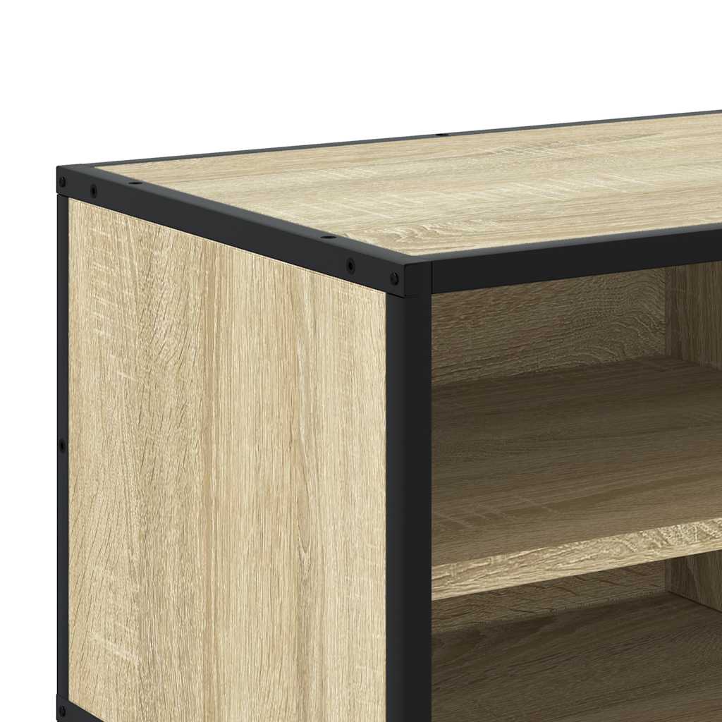 TV Cabinet Sonoma Oak 80x34.5x40 cm Engineered Wood and Metal