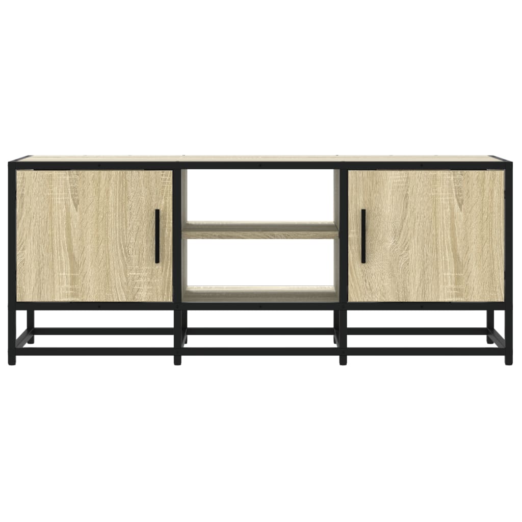 TV Cabinet Sonoma Oak 100x35x41 cm Engineered Wood and Metal
