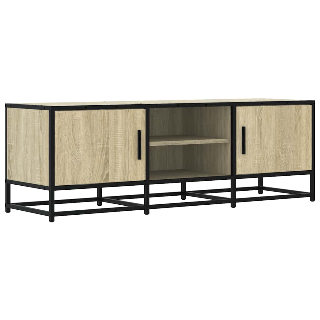 TV Cabinet Sonoma Oak 120x35x41 cm Engineered Wood and Metal