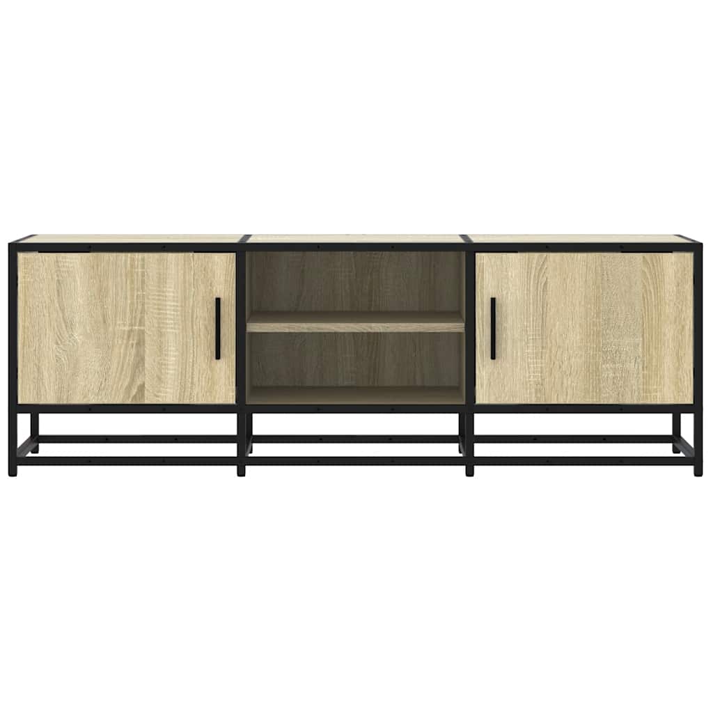 TV Cabinet Sonoma Oak 120x35x41 cm Engineered Wood and Metal