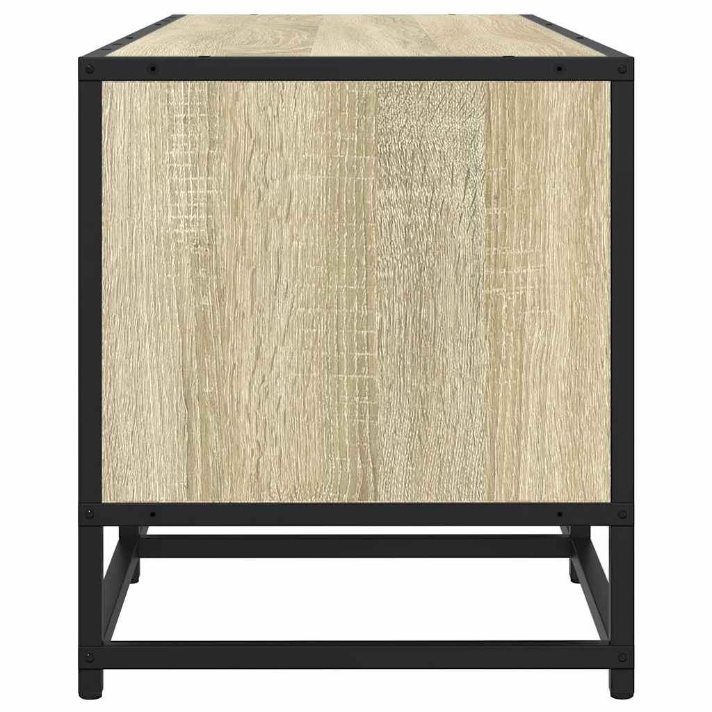 TV Cabinet Sonoma Oak 120x35x41 cm Engineered Wood and Metal