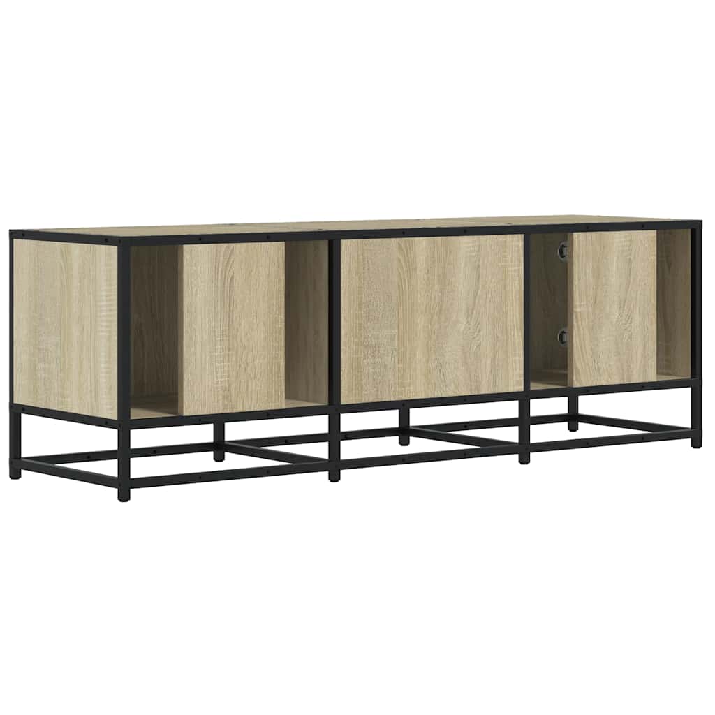 TV Cabinet Sonoma Oak 120x35x41 cm Engineered Wood and Metal
