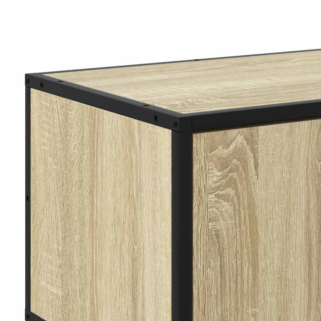 TV Cabinet Sonoma Oak 120x35x41 cm Engineered Wood and Metal
