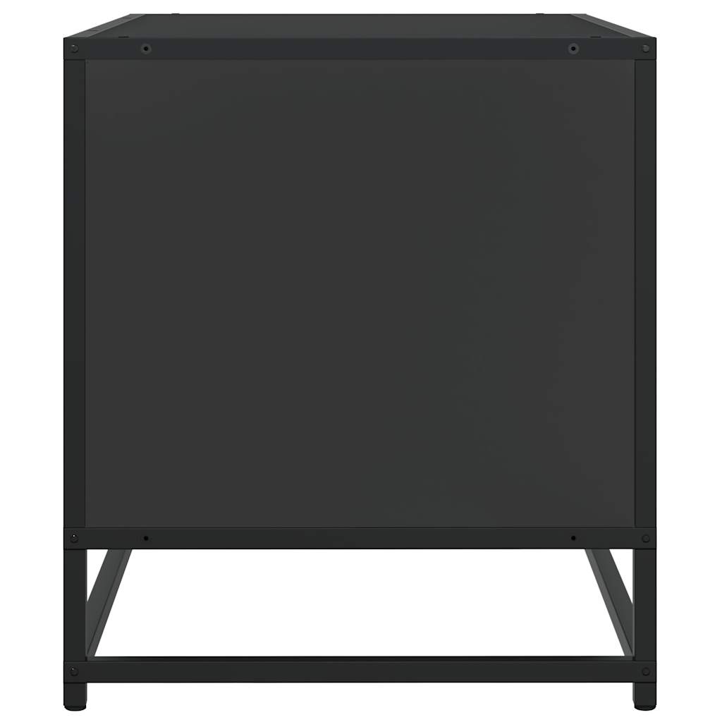 TV Cabinet Black 61x40x46 cm Engineered Wood and Metal