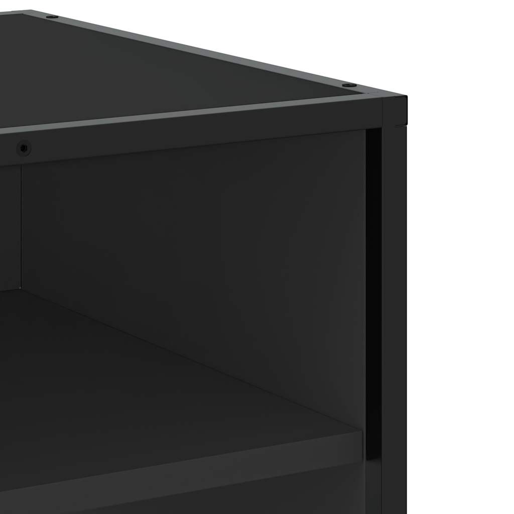 TV Cabinet Black 61x40x46 cm Engineered Wood and Metal