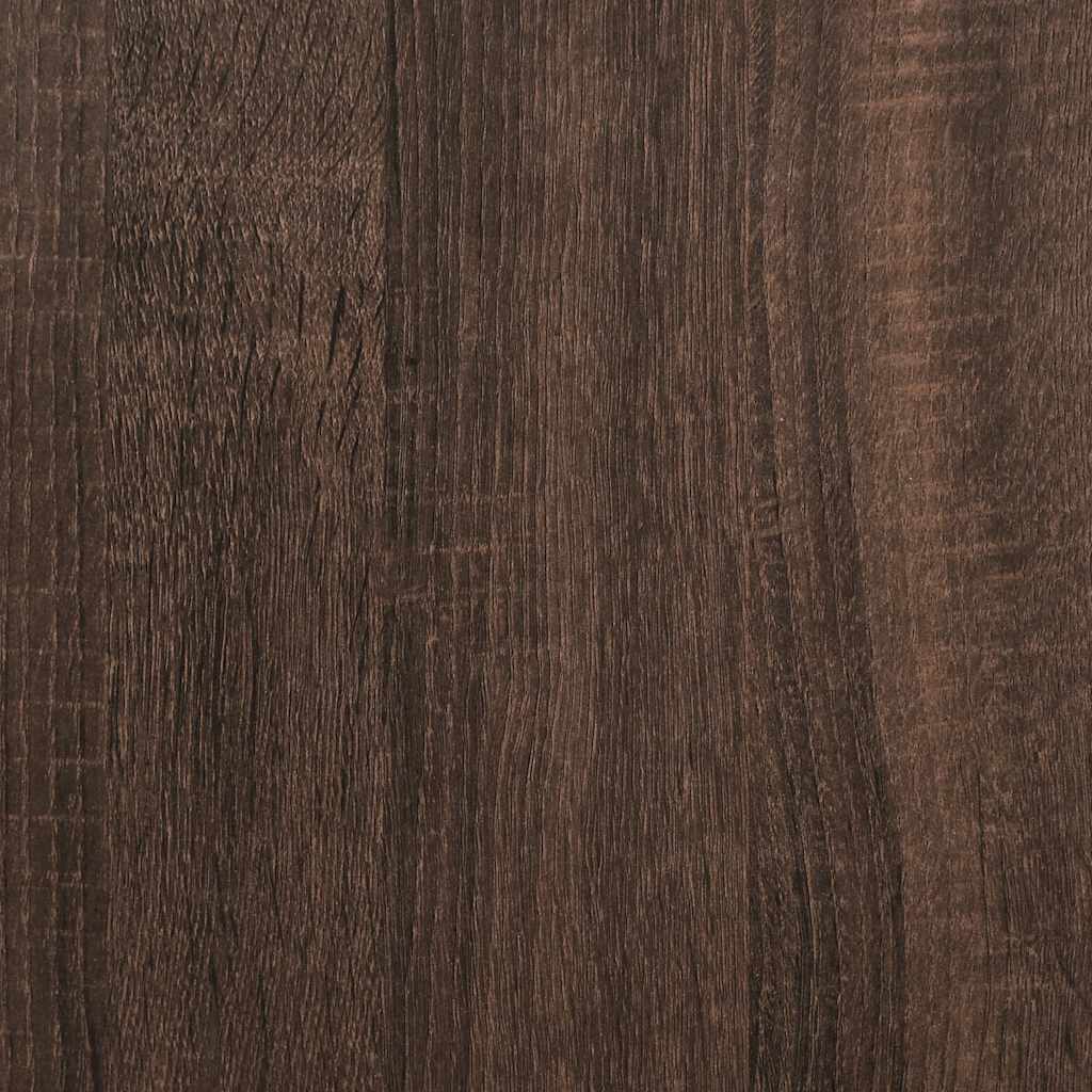 TV Cabinet Brown Oak 60x31x39.5 cm Engineered Wood and Metal