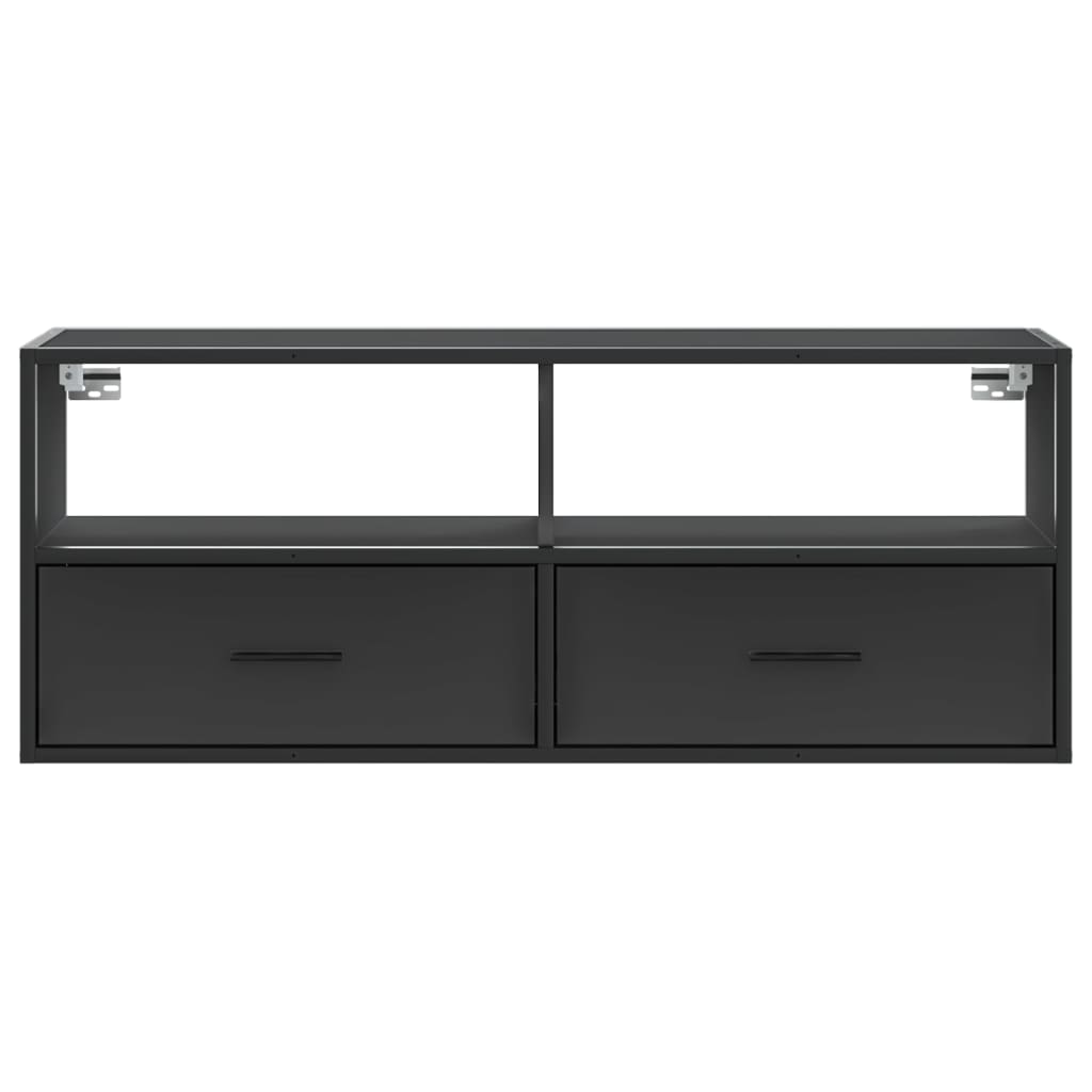 TV Cabinet Black 100x31x39.5 cm Engineered Wood and Metal