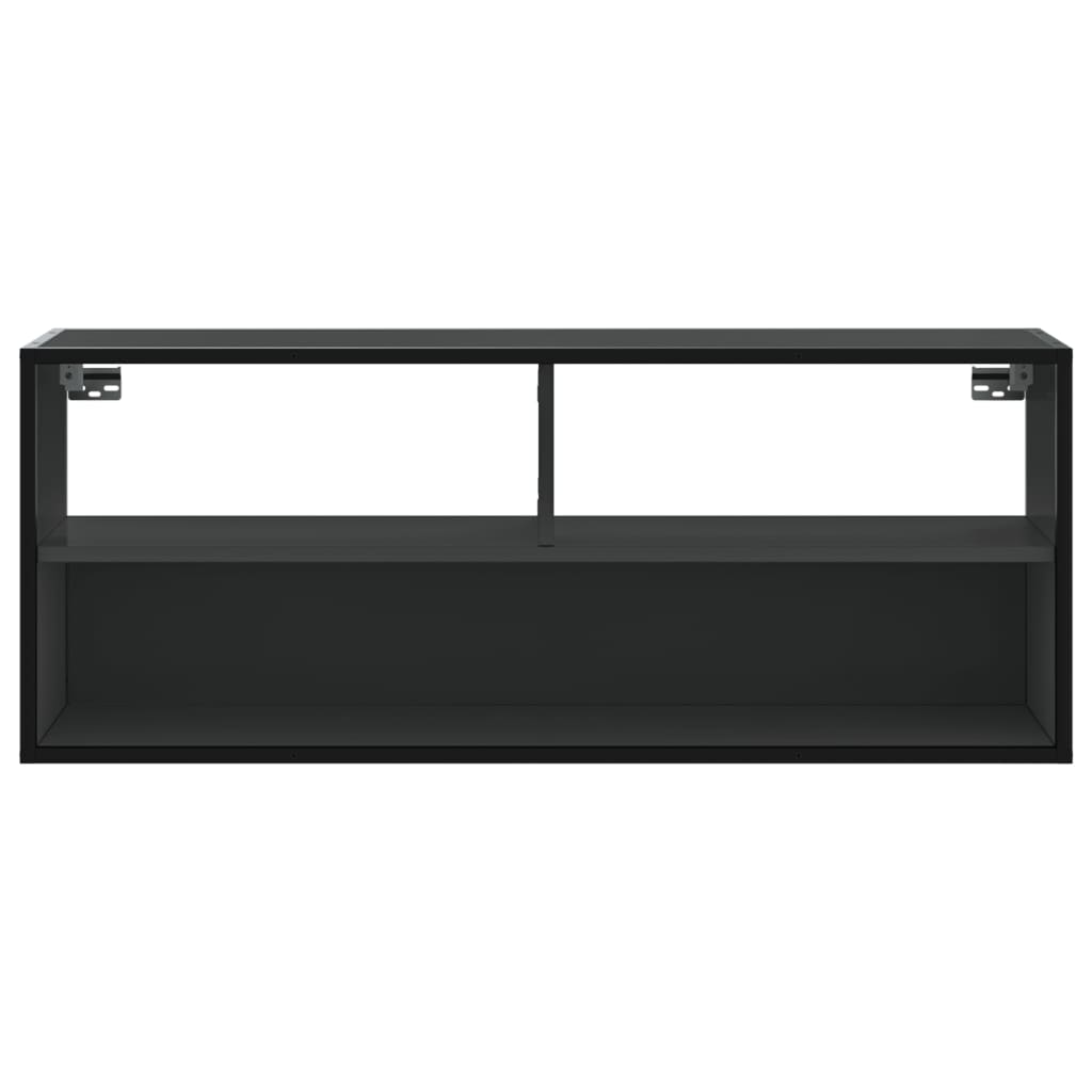 TV Cabinet Black 100x31x39.5 cm Engineered Wood and Metal
