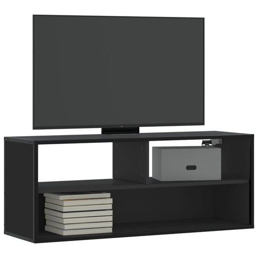 TV Cabinet Black 100x31x39.5 cm Engineered Wood and Metal