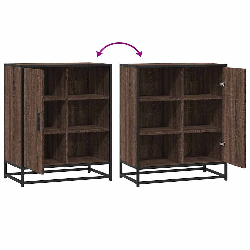 Sideboard Brown Oak 62x35x76 cm Engineered Wood
