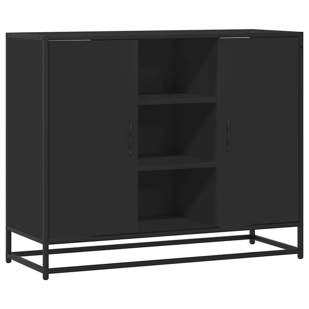 Sideboard Black 92x35x76 cm Engineered Wood
