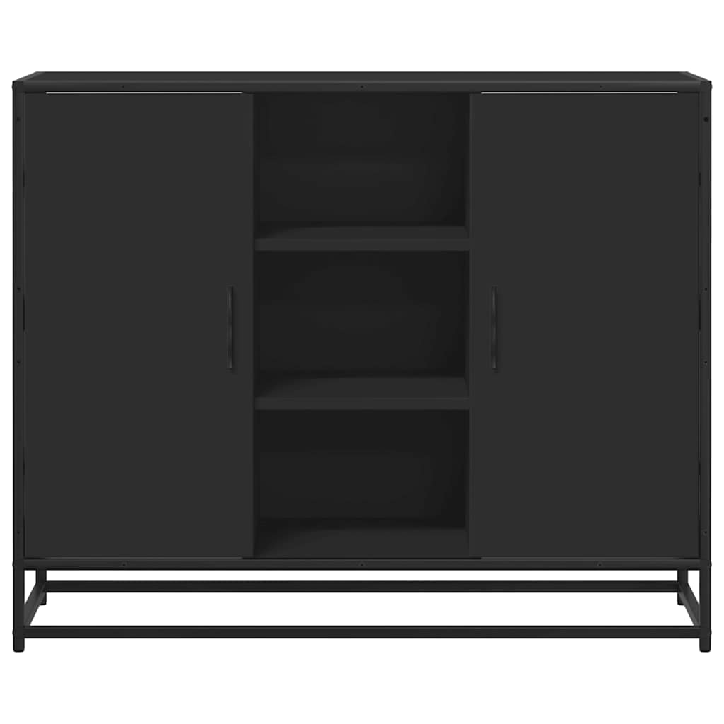 Sideboard Black 92x35x76 cm Engineered Wood