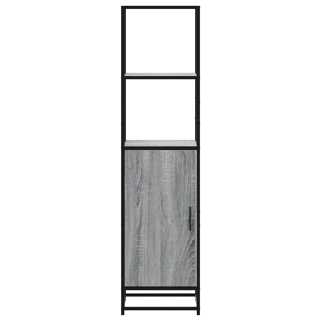 Highboard Grey Sonoma 35.5x35x139 cm Engineered Wood and Metal