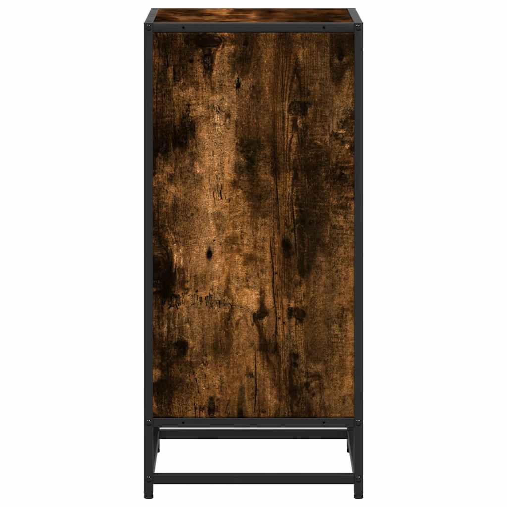 Book Cabinet Smoked Oak 40x35x76 cm Engineered Wood
