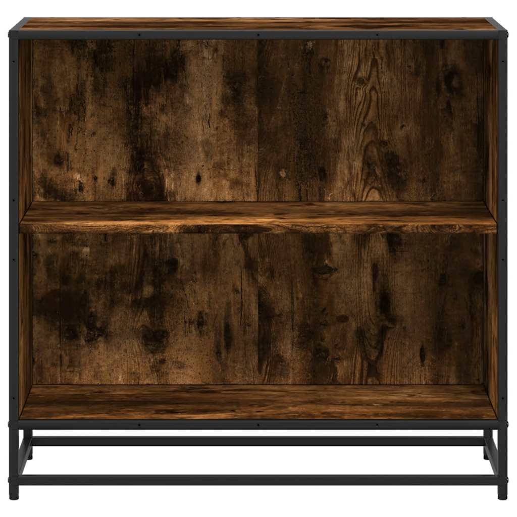 Book Cabinet Smoked Oak 80.5x35x76 cm Engineered Wood