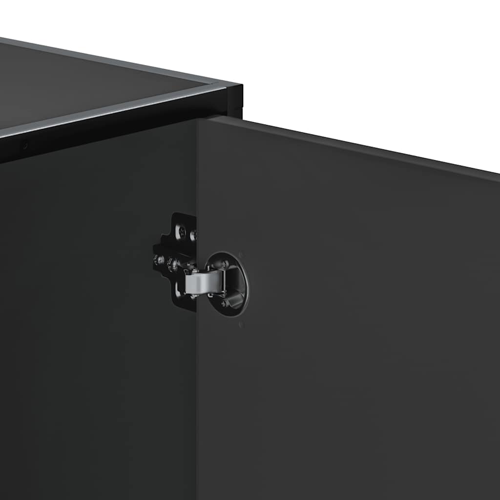 Shoe Bench Black 100x40x53.5 cm Engineered Wood and Metal