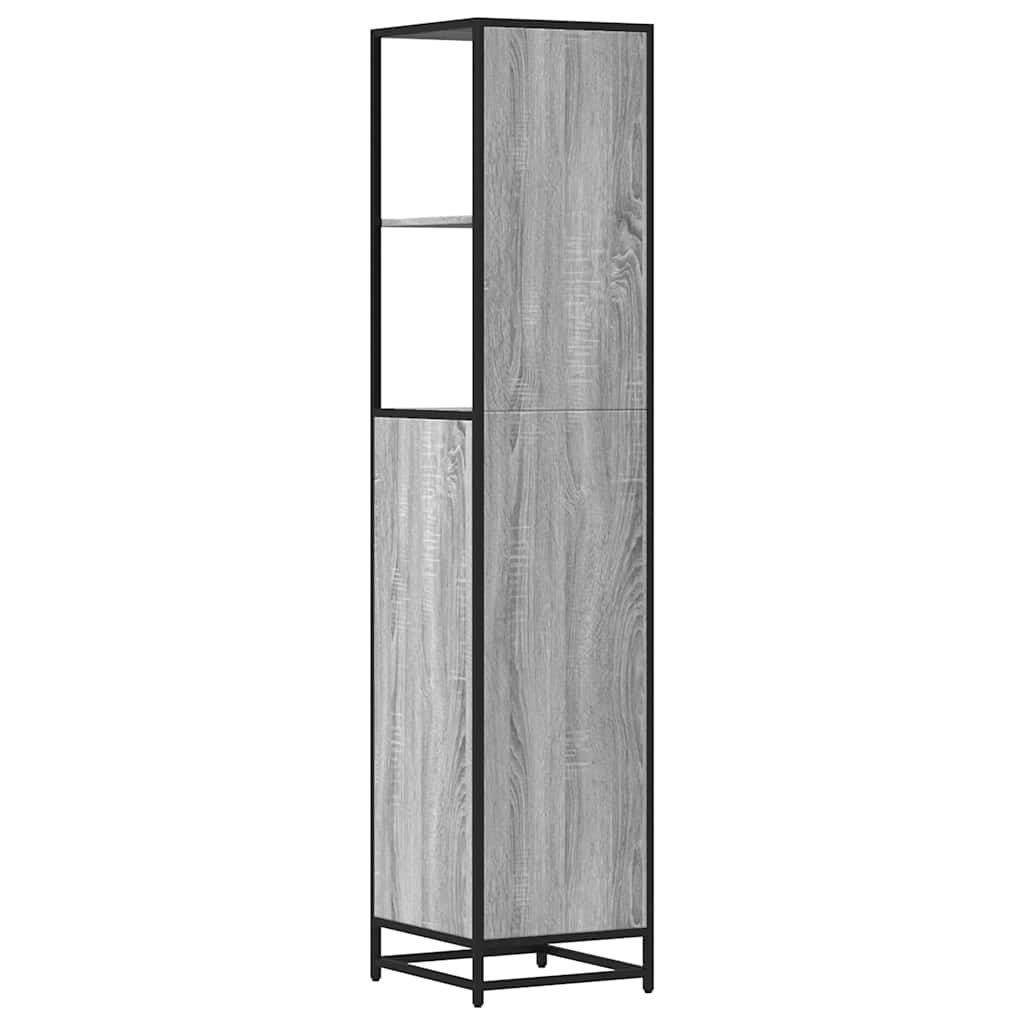 Bathroom Cabinet Grey Sonoma 35x37.5x166 cm Engineered Wood